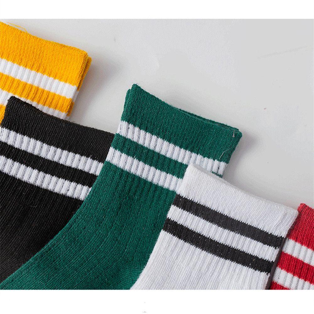 All-match Cloth Label Autumn and Winter Cotton Socks Couple Socks Sports Socks Solid Color