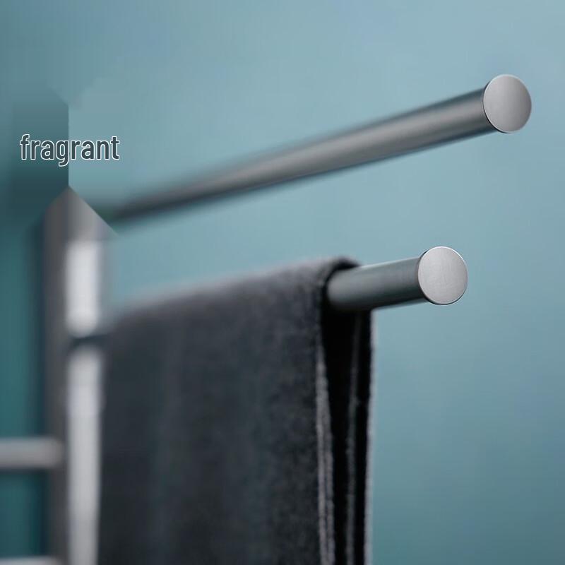 Bathroom Rotating Towel Bar Corner Shelf