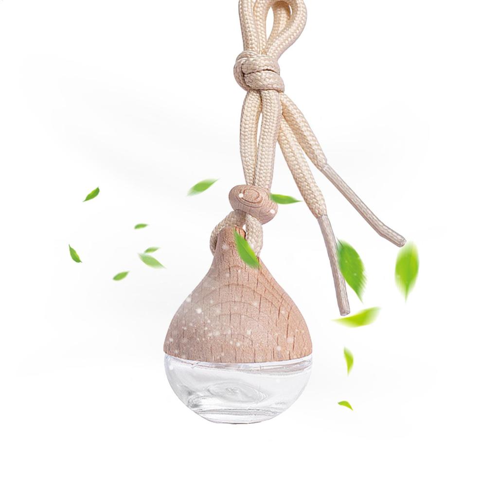 Parfüm Glasflasche Anhänger Holz Lufterfrischer Stilvolles Lanyard Auto Innenraumzubehör mit Lang anhaltendem Duft