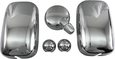 Atlas F24 Chrome Door Mirror Cover and Under Mirror Cover Set [TRUCK-MIR-L-006]