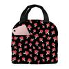 Mushroom Pattern Small Handheld Eco-friendly Lunch Bag Best Gift for Boys Girls 2D Flat Cartoon School Bento Bag for Outdoor