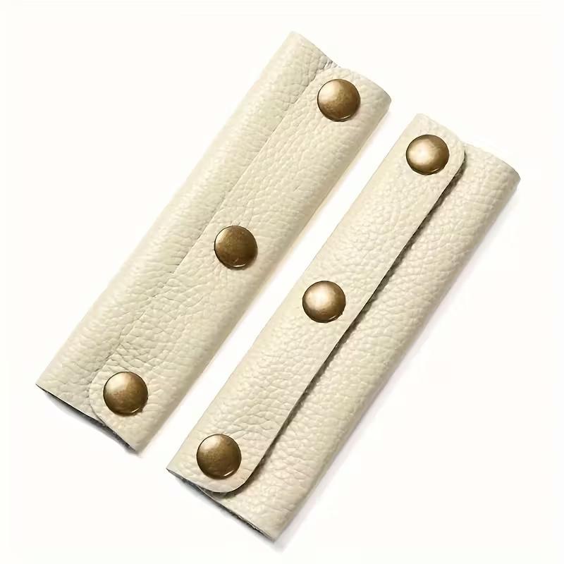 1 Pair Luggage Handle Cover Soft Leather Grip Protector Anti-Slip Shoulder Strap Pad For Suitcases Leathercraft Accessories