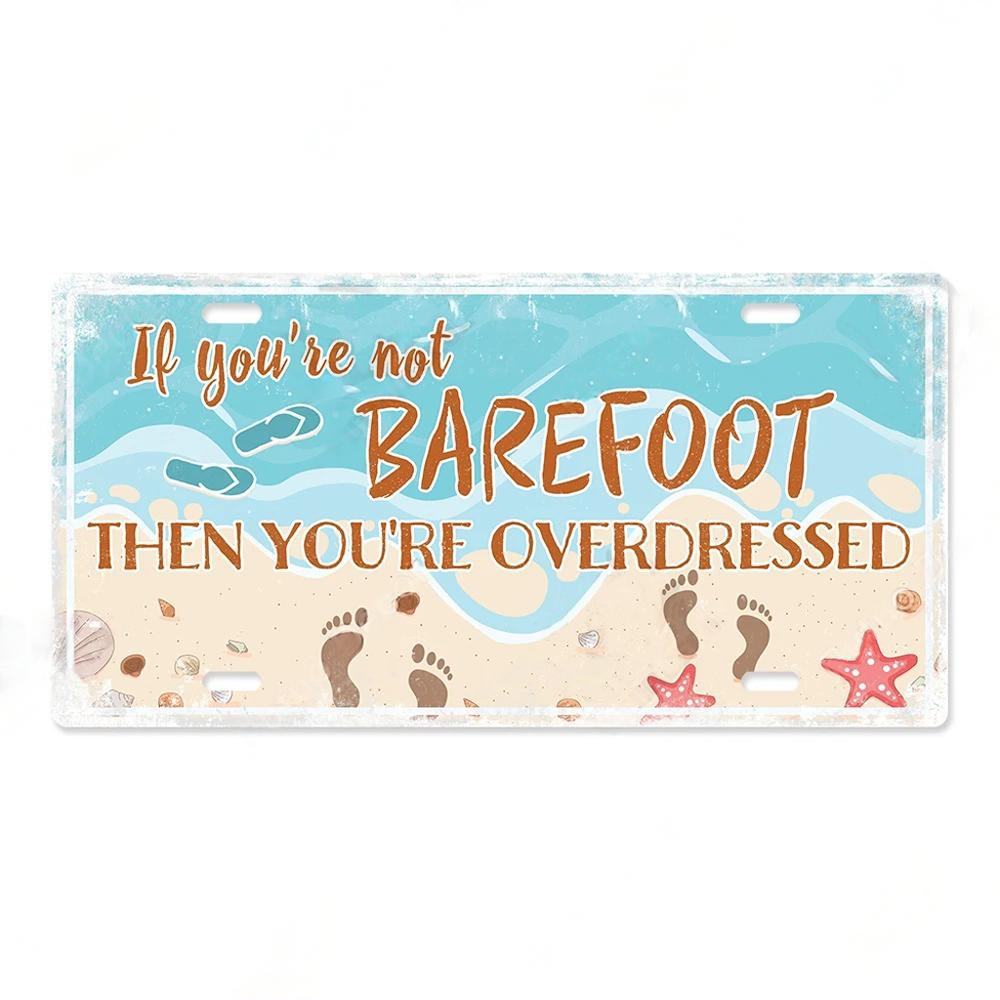 Summer Beach License Posters Wall Decor Plate Meal Sign Plaque Metal Vintage Tin Sign Room Decoration for Bar Pub