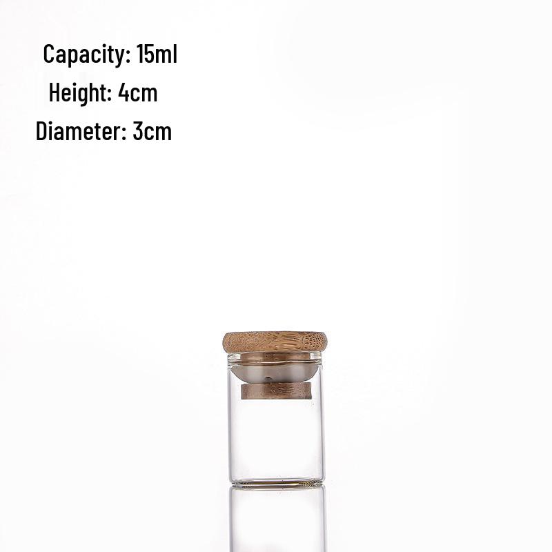 Available: Bamboo Lid Glass Test Tube 30mm with Rubber Ring Cork, Ideal for Flower Tea Storage, Moisture-Proof, and Portioning.