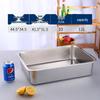 Qianxing 201 Stainless Steel Rectangular Food Tray, 45x35x10cm