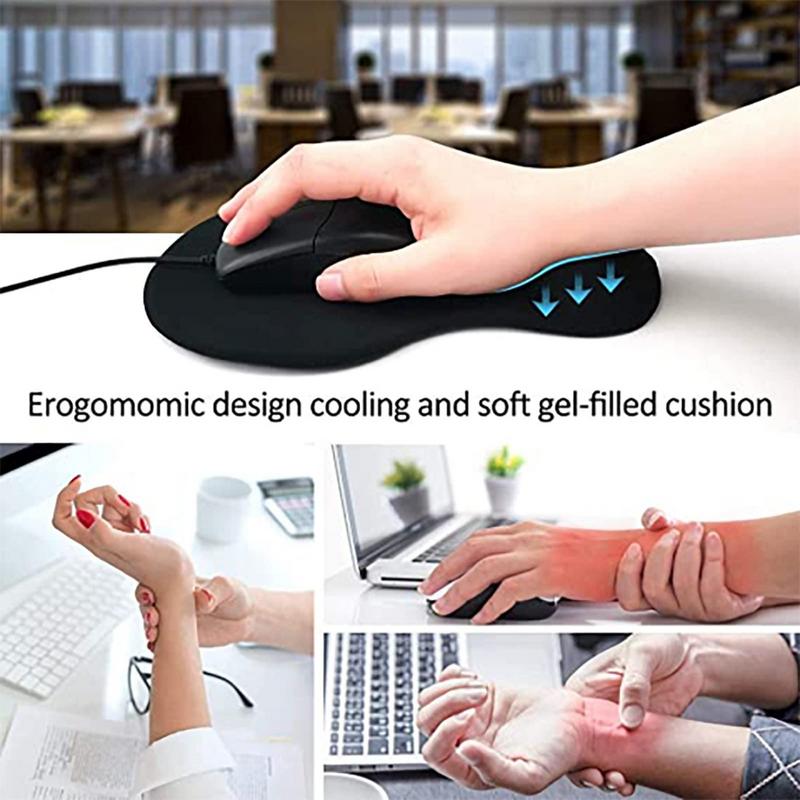 Ergonomic Wrist Rest MousePad Comfortable Wrist Support Non Slip Mice Mat Soft Mousepad For PC Laptop Computer