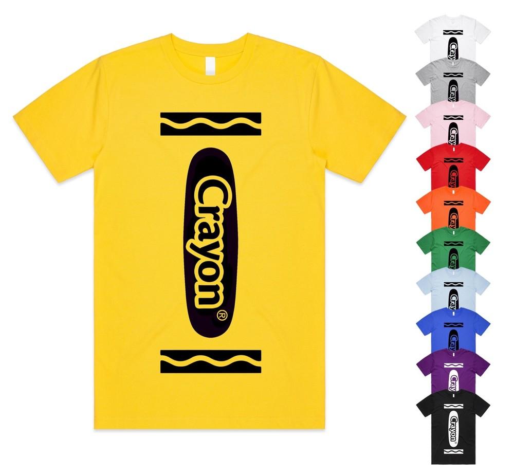 

Crayon T-shirt Top World Book Day Funny Fancy Dress Adult Children s Kids Top L