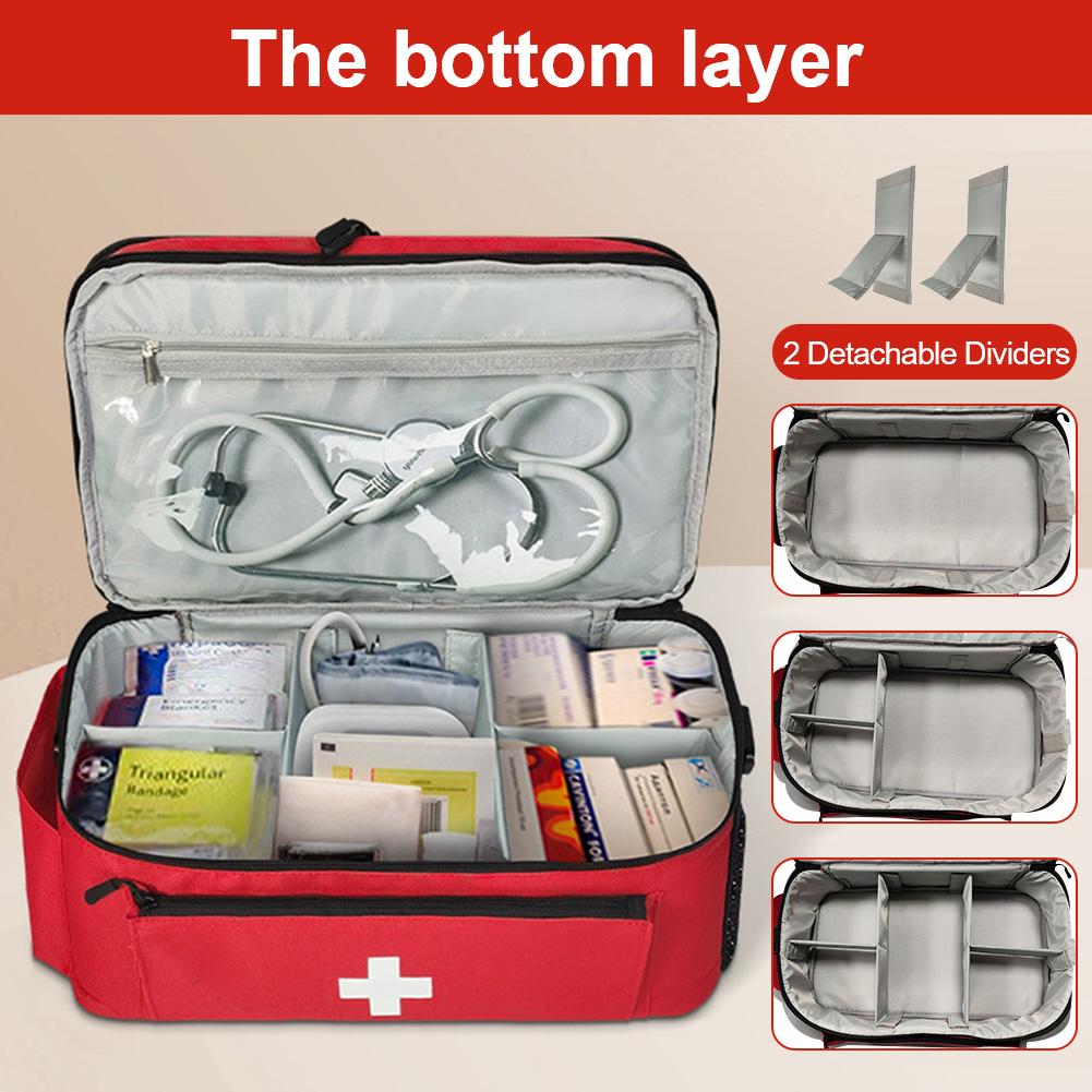 Travel Medicine Bag with Lockable Zippers Pill Bottle Organizer Medication Organizer Medication Travel Case for Home Travel