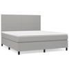 VidaXL Lit à sommier tapissier avec matelas Gris clair 180x200cm Tissu - Modèle 3141633