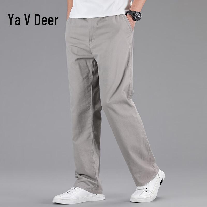 Yalu Men's Loose Straight Leg Cotton Work Pants
