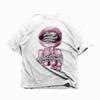 Big Lips T Shirt, Y2K Streetwear Graphic T Shirt, Pink Silver Diamond Printed T-shirt