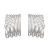 Exaggerated Gold Color Heart Oval Earrings For Women Metal Earing Jewelry Trending Irregular Wrinkled Geometric Earrings