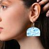 Sublimation Earrings with Cardboard Double Sided Heat Transfer Love Heart Water Drops Round Various Shapes Earrings