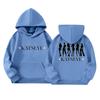 Girls' Fashion Long-Sleeve Hooded Sweatshirt with Print and Pockets