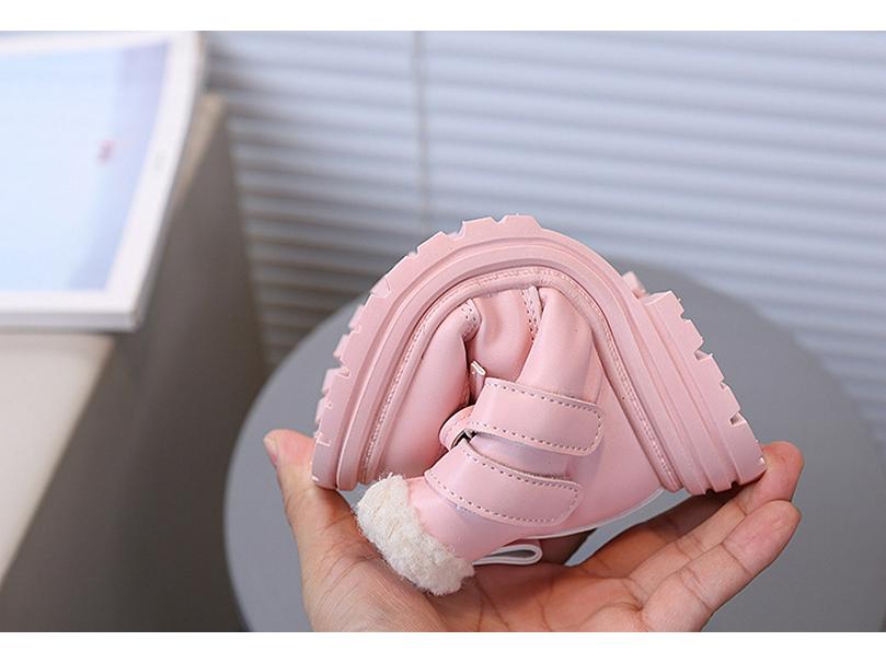 2025 Children's Winter Velvet Cotton Boots: Warm Korean Style Snow Boots for Little Girls