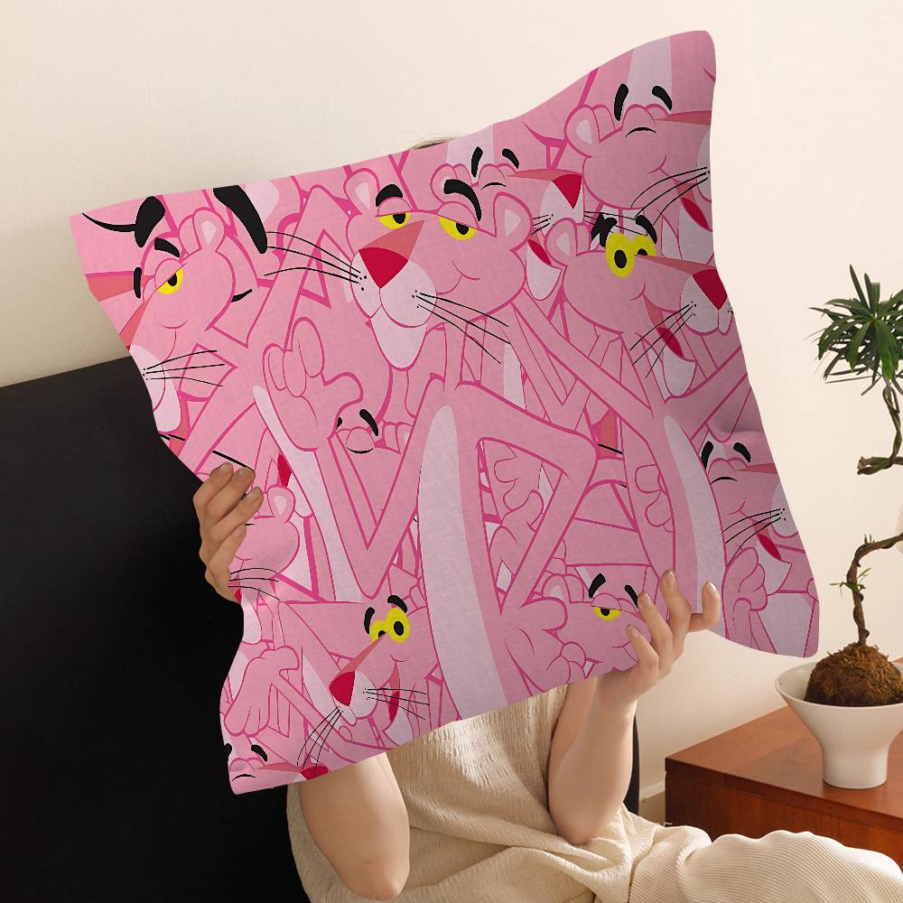 Cartoon P-Pink P-Panther Personalisierte Kissenhülle Kinderzimmer Wilde Party Deko Kissenbezug Kindergeburtstag Dusche Geschenk