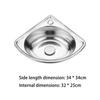 Rv Kitchen Sink Stainless Bathroom Basins Camper Vegetable Corner Motorhome Bar Steel Small Single Bowl Drop Tub