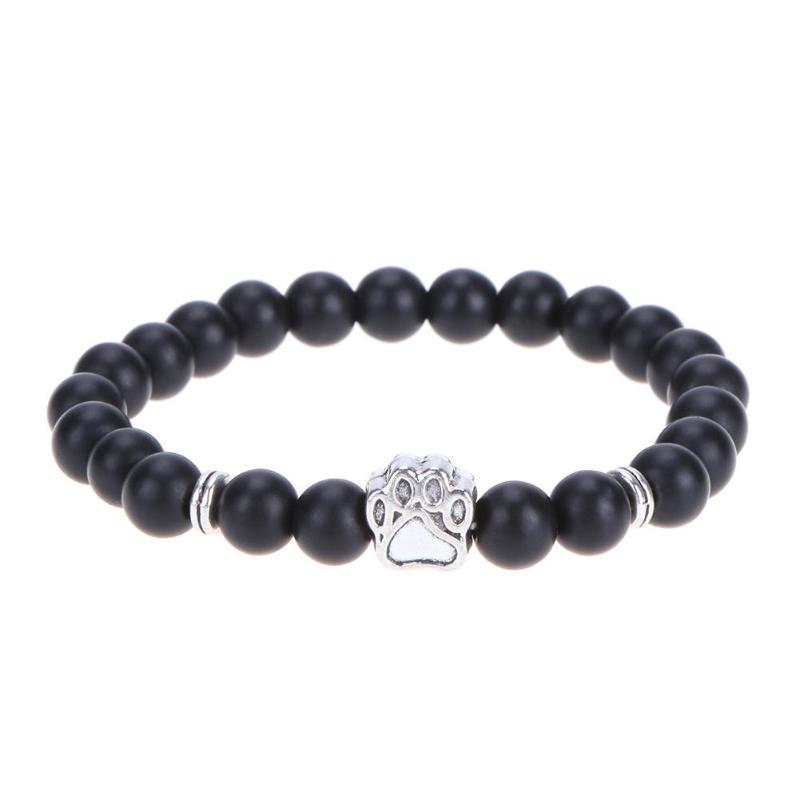 4//6//8MM Noir Lava Rock Stone Yoga Mala Perles Charme Bracelet Hommes Femmes Bracelets