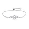 Fashion Lucky Sunflower Pendant Bracelets for Women Sparkling Zircon Infinity Symbol Bracelet Valentine's Day Jewelry