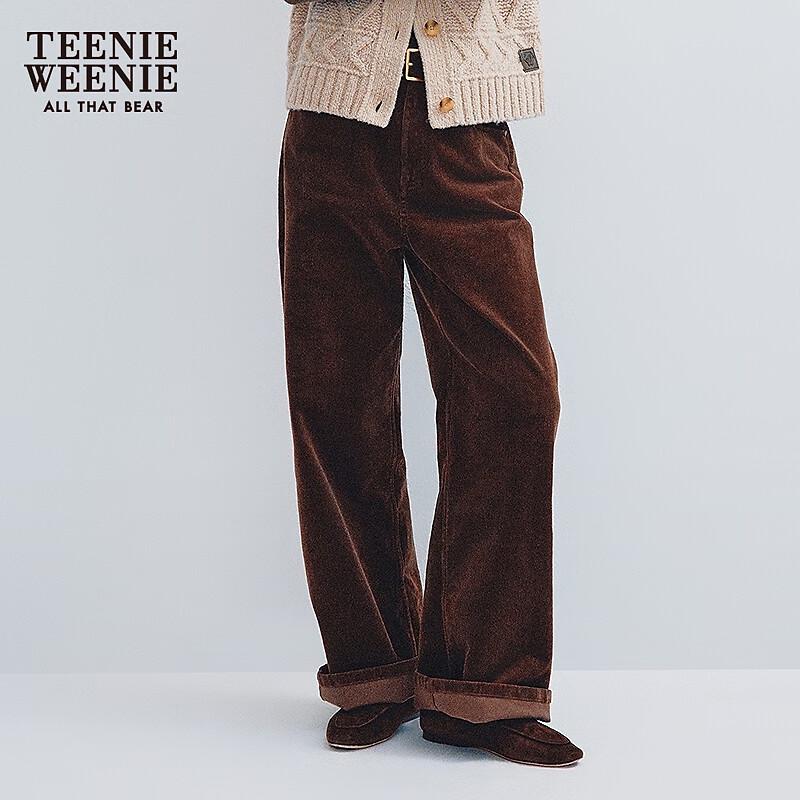 Teenie Weenie Women's Corduroy High-Waist Straight Pants