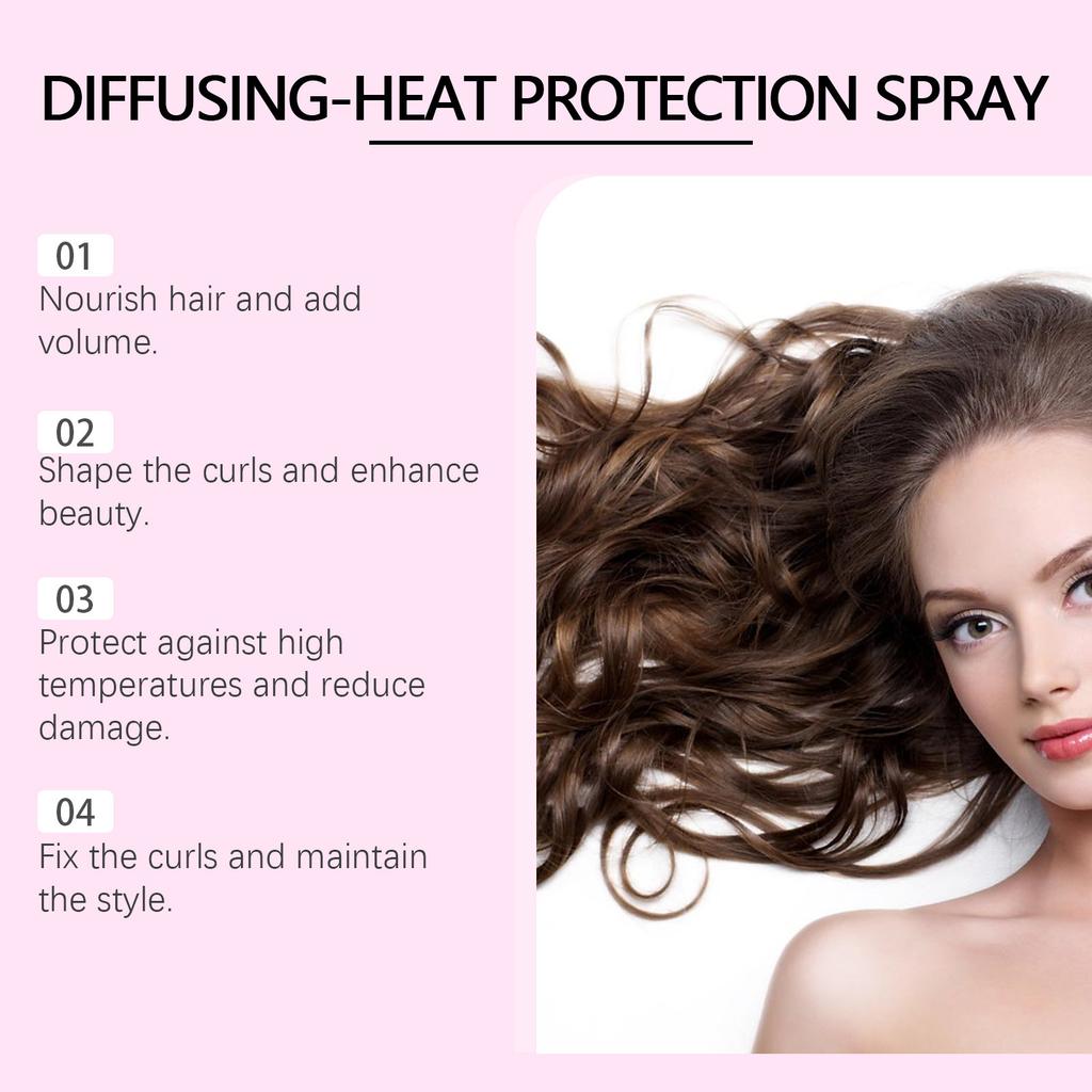 Sprej na kudrnaté vlasy vyživuje, chrání a natočuje vlasy, pomáhá tvarovat kudrnaté vlasy a vytvářet módní vzhled, 100 ml