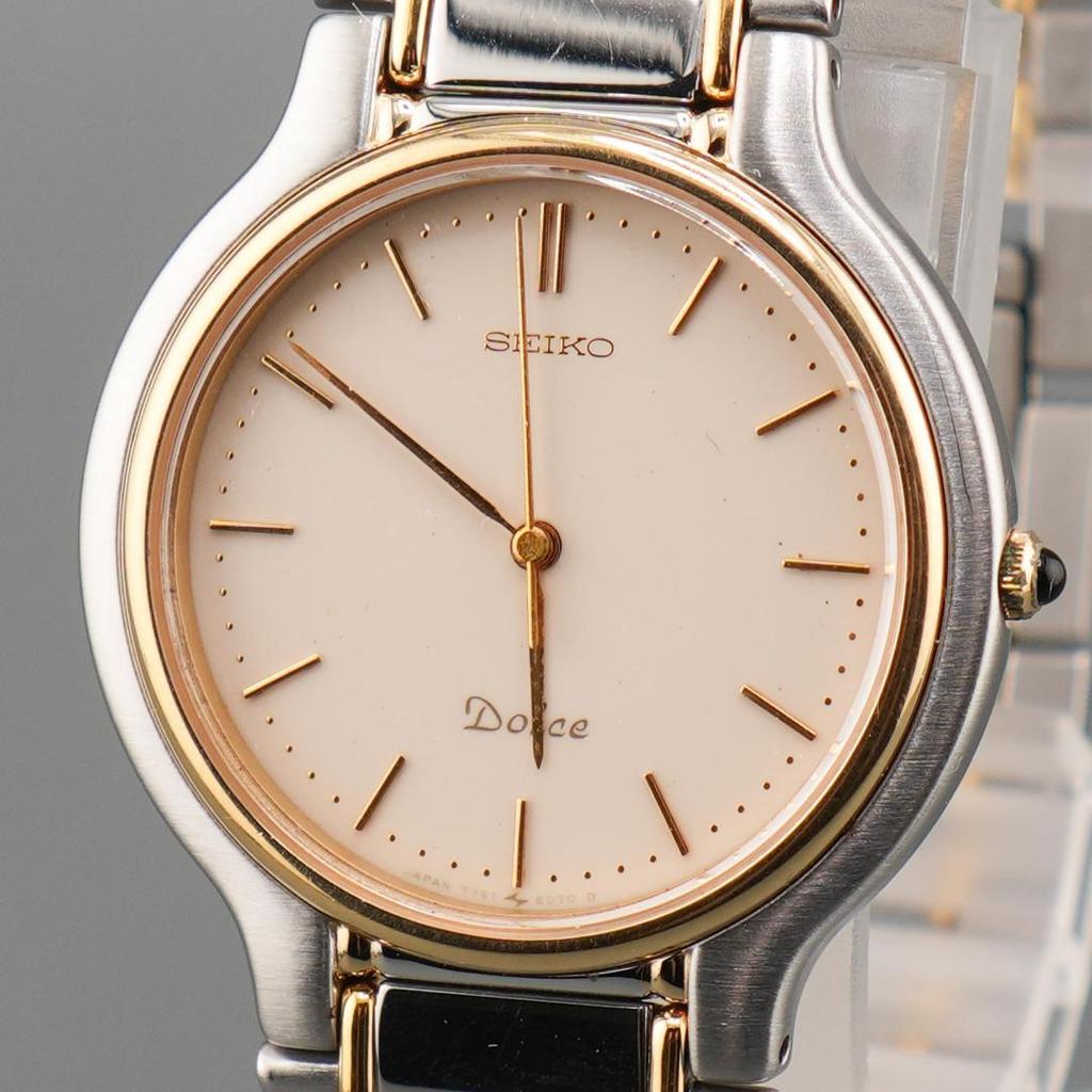 [USED] Working SEIKO DOLCE Vintage Round Quartz Watch