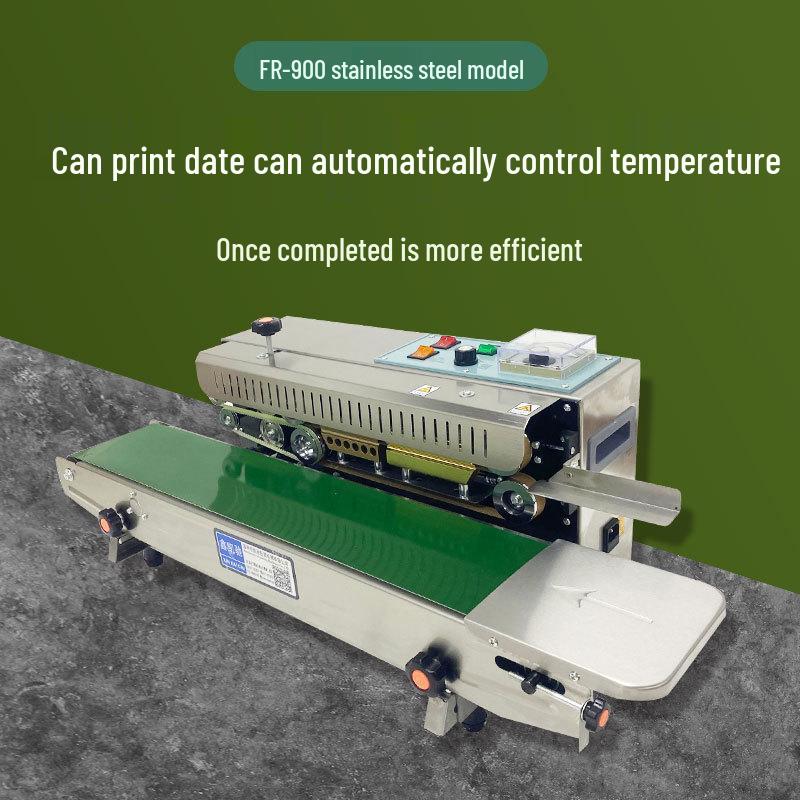 Automatic Continuous Sealing Machine for Aluminum Foil & Plastic Film Bags - Ideal for Packaging Tea & Masks