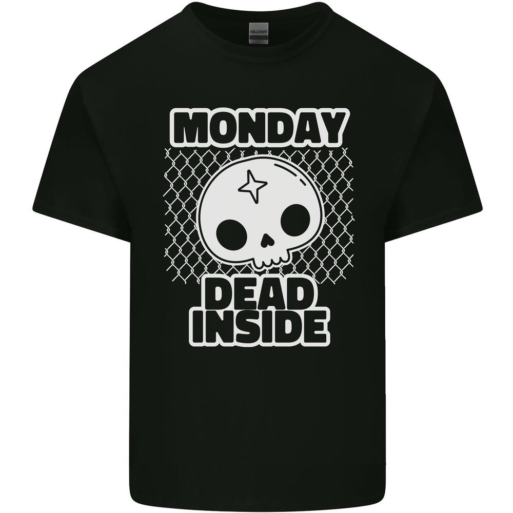 Понедельник Внутри Мертвый Работа Череп Мужская Легкая Хлопковая Футболка Унисекс Футболка S