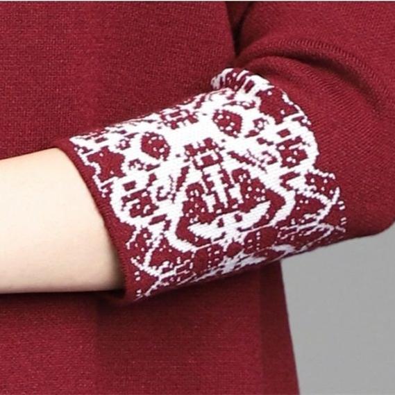Autumn Winter Women's Thick Sweater Dress Loose Plus Size Knitted Dress Mid-Length Casual Dresses