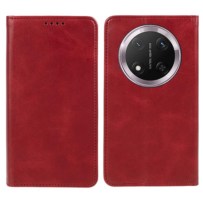 

Для Honor Magic7 Lite 5G/X9c 5G/X60 Pro 5G Чохол Сильний Магнітний Чохол для Телефону зі Штучної Шкіри Текстура Теляти Red