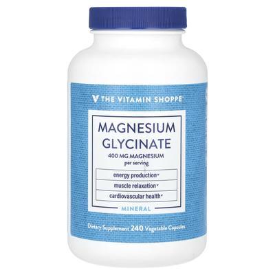 Magnesium Glycine, 400mg, 240 Veggie Capsules (100mg Per Capsule)