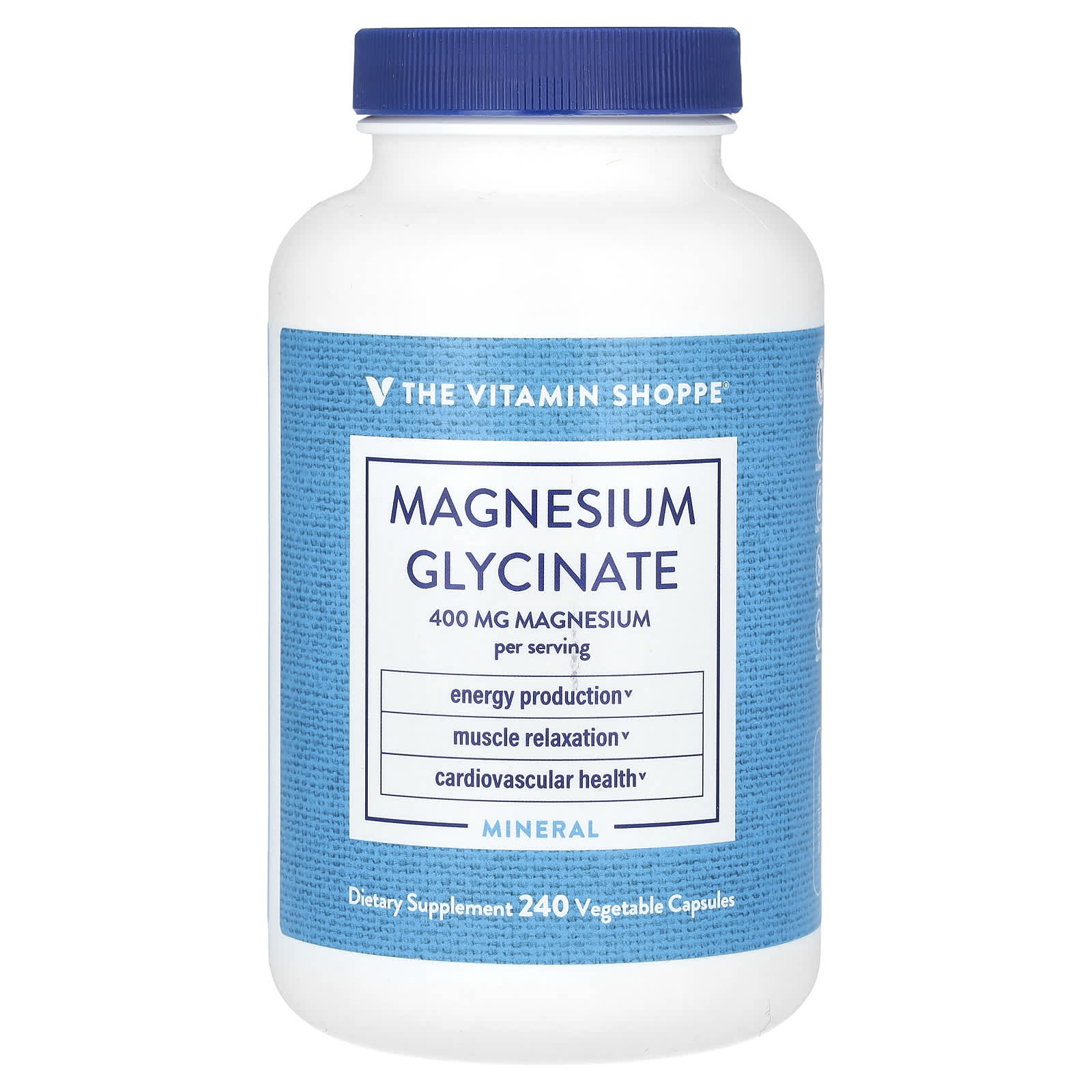 

Glycine Magnesium, 400Mg, 240 Veggie Caps (100Mg per Capsule)