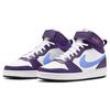 Nike Court Borough Mid 2 GS Kids' Lifestyle Basketball Shoes White Eggplant CD7782-106
