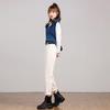 Women's Off-White High-Waisted Harem Jeans - 2024 Spring/Autumn, Elastic, Loose Fit, Slimming Casual Carrot Pants