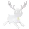 LED Night Light Cartoon Deer Shaped Table Lamp 1200mAh USB Charging Bedroom Decoration(White )