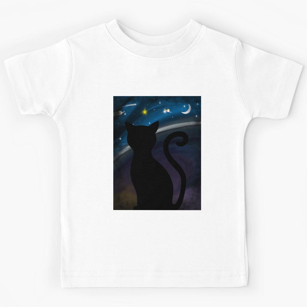 Cat & galaxy  Kids T-Shirt 120