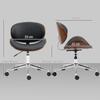 Vintage Design Office Chair Adjustable Height 360 Degree Swivel Poplar Wood Synthetic Coating 53 X 53 X 77 87 Cm