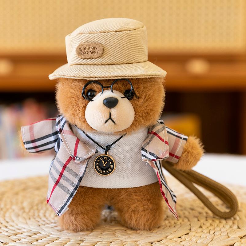 

Мультяшный свитшот шеф-повара, плюшевая игрушка Уильям Медведь, подвеска художника, подарок для мероприятия, брелок для рюкзака about 14cm [0.04kg]