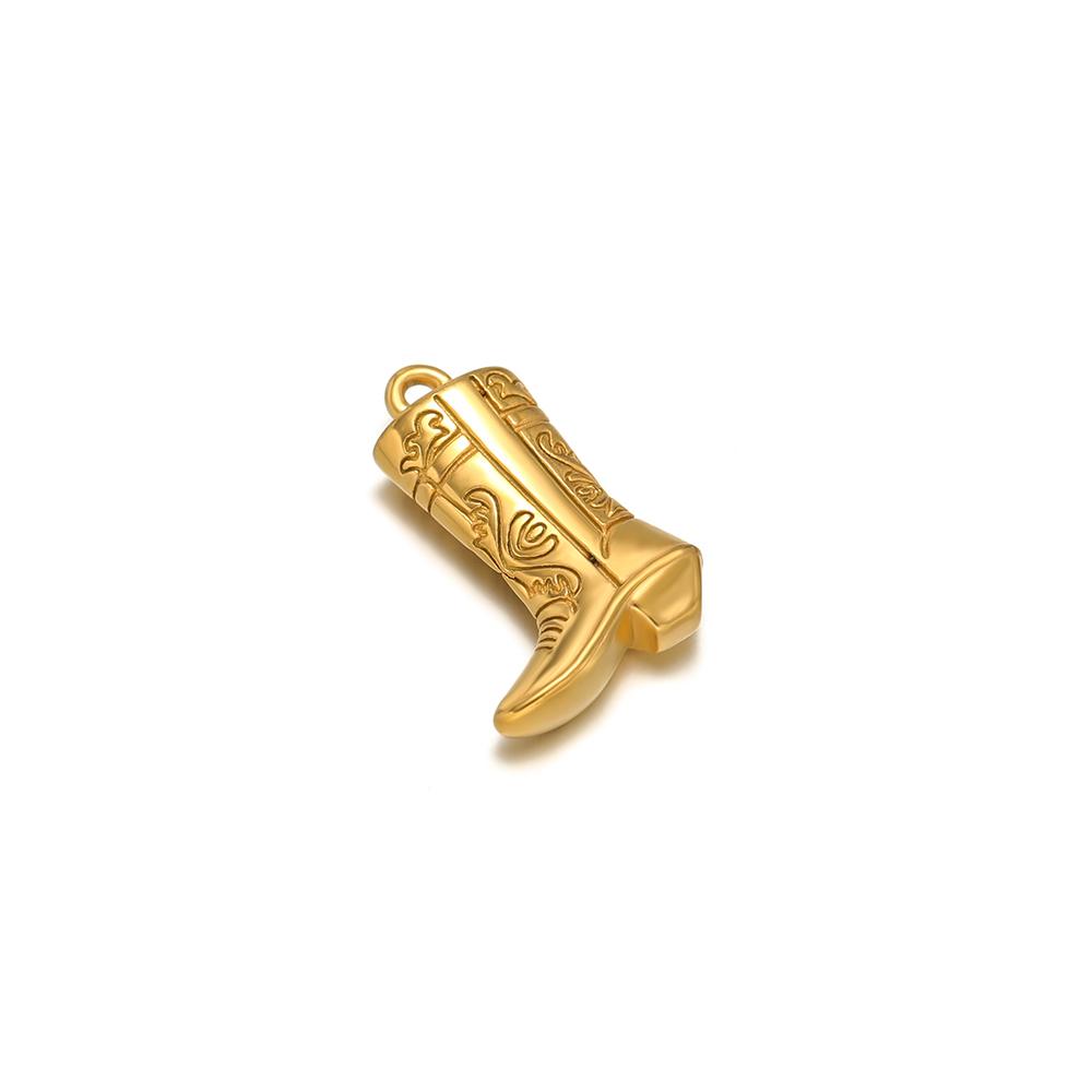5pcs Stainless Steel Gold Plated Martin Boot Charms Pendants DIY Necklace Bracelet Jewelry Earring Making Accessories Wholesale