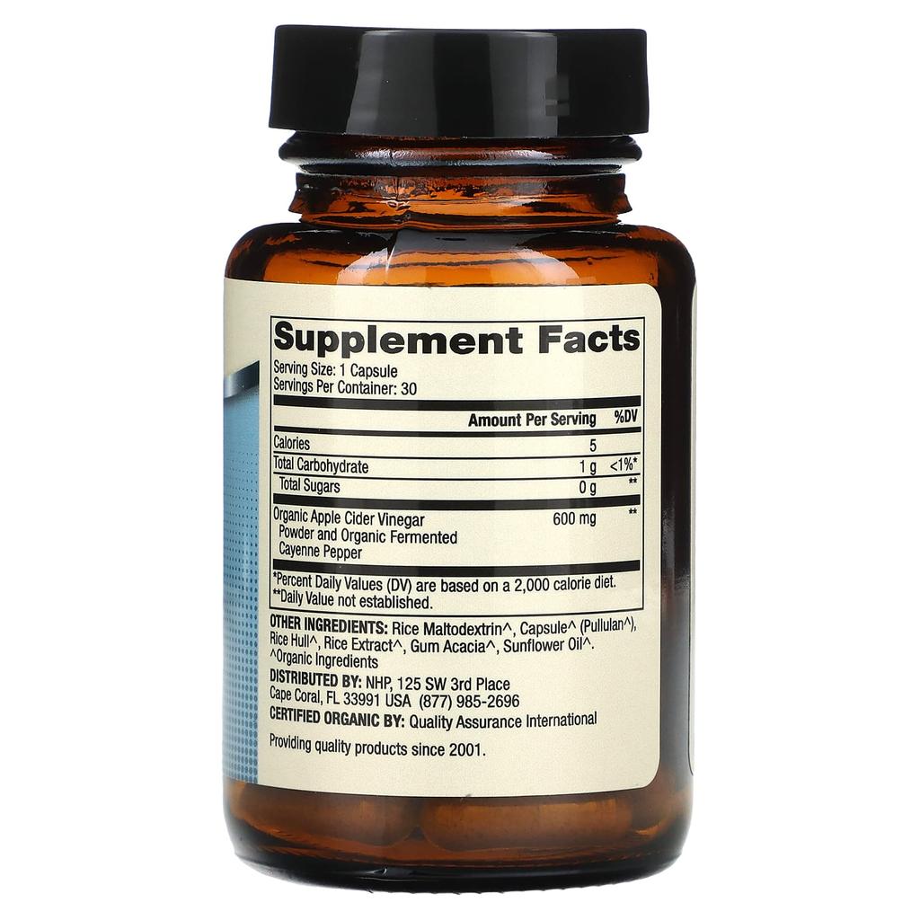 DR. Mercola, Fermentierter Apfelessig mit Cayenne, 30 Kapseln