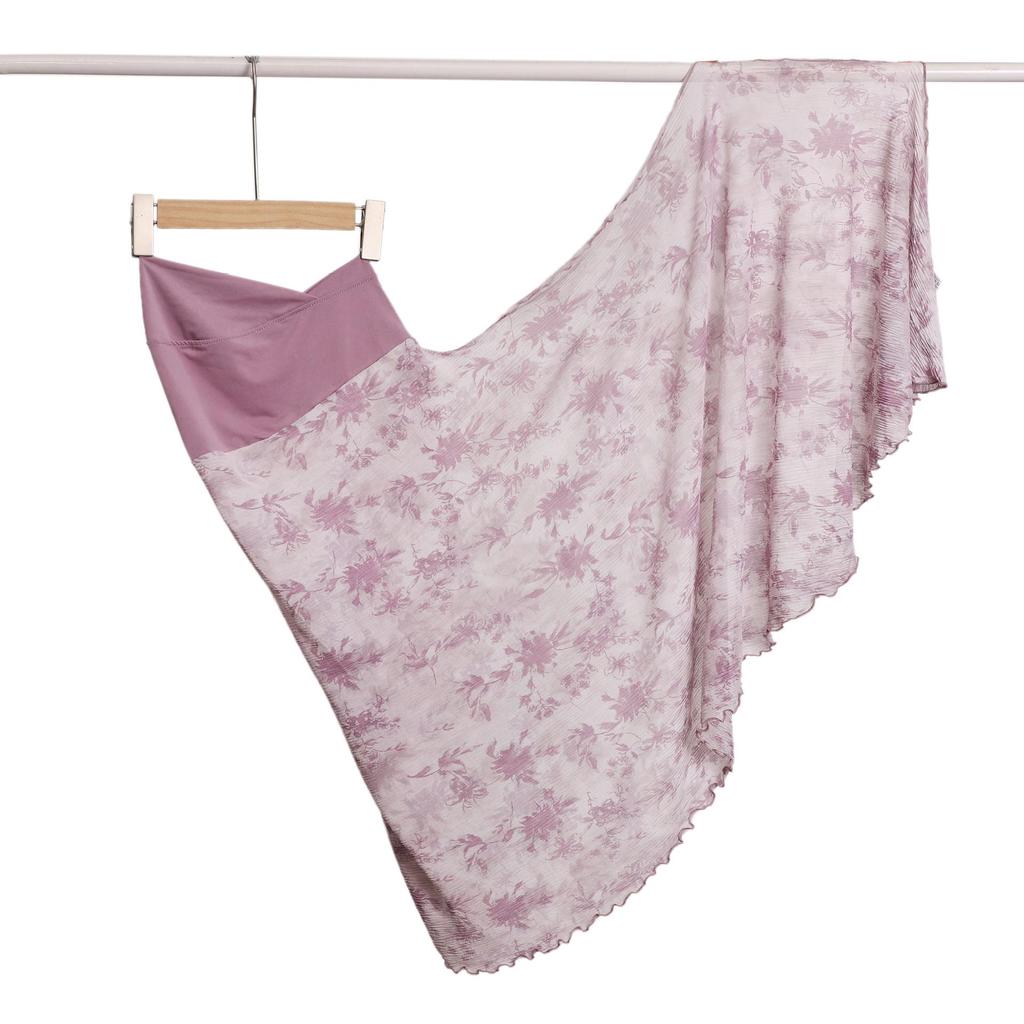 Vintage Mesh Ruched Snood: Elastic Headscarf & Wrap