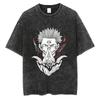 Satoru Gojo Graphic Print T-shirt Anime Jujutsu Kaisen Tee Men Women Short Sleeve Crewneck Tshirts Harajuku Male Cotton T Shirt