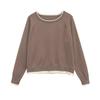 European and American Style New Women's Fashionable Versatile Cross-border Double-layer Simple Long-sleeve Round-neck Knit Sweater