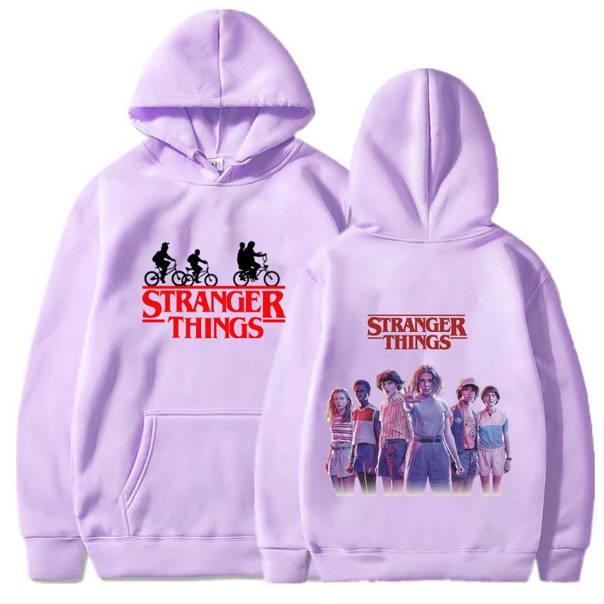 Men's and Women's Fleece Sweater Jumper Hoodie Anime hoodieStranger Things4