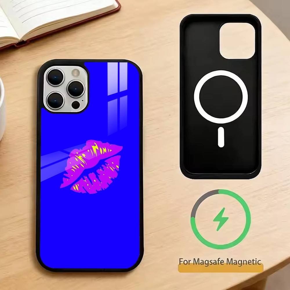 

Знак KISS Чехол для телефона для iPhone17,16,15,14,13,12,11 Plus,Pro Магнитный Для Magsafe Беспроводная зарядка iPhone11PRO