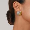 Handmade Gold Silver Geometric Studs Earrings Comfortable Ear Accessories Alloy Jewelry for Women Daily Or Party Wear