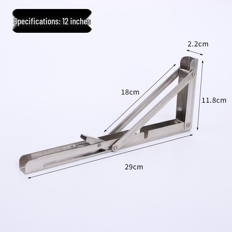 Thickened Stainless Steel Foldable Triangle Shelf Bracket for Wall Support