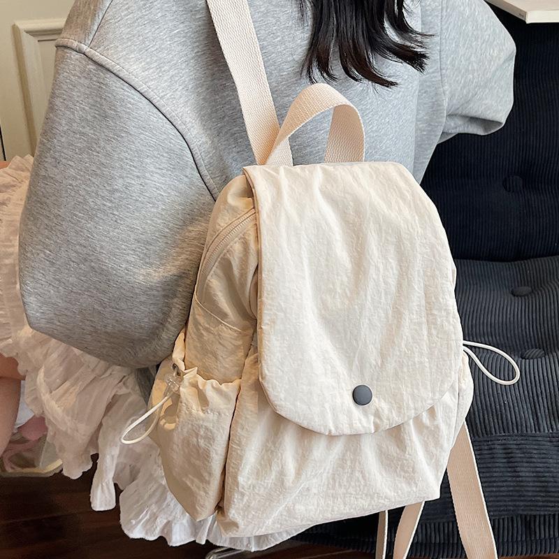 New Canvas Backpack Men's and Women's Rest Backpack Leisure Large Capacity Flip Bag Student Schoolbag Travel Backpack