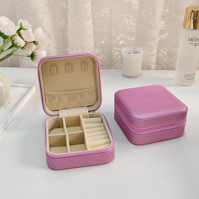 Simple ins jewelry storage box travel creative mini portable stud earrings necklace box ring jewelry packaging box