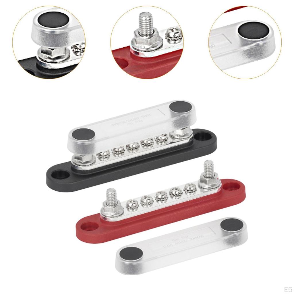 150A Power Distribution X M4 Screw Terminals 48V Copper Busbar Easy To Use Portable for Marine